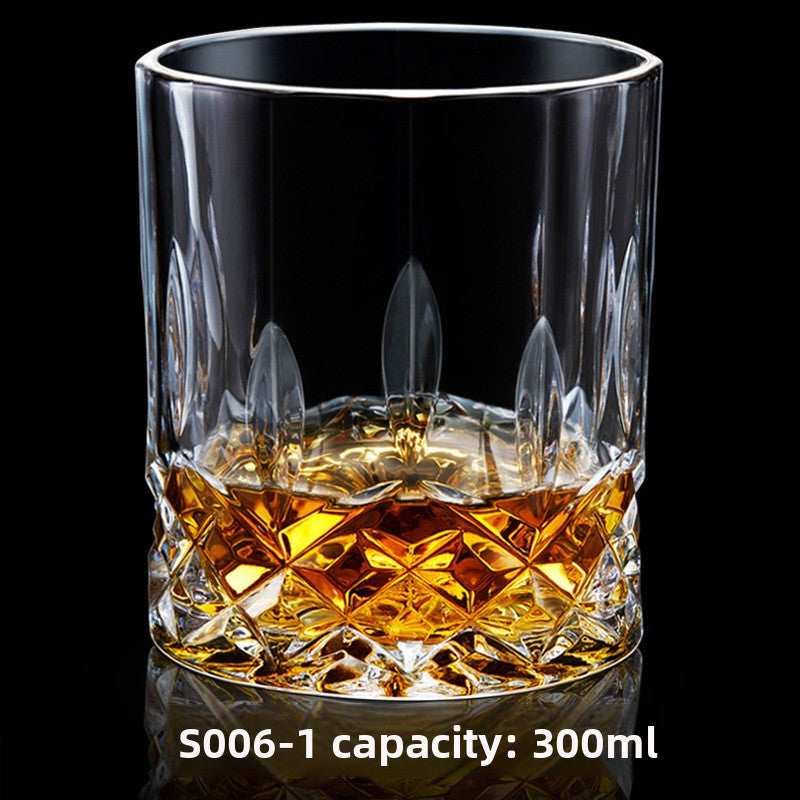 Eksklusive Krystal-Stil Whiskeyglas (300ml) – Geometrisk Design