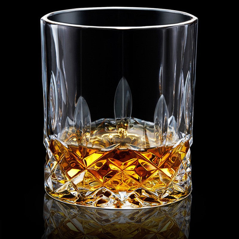 Eksklusive Krystal-Stil Whiskeyglas (300ml) – Geometrisk Design