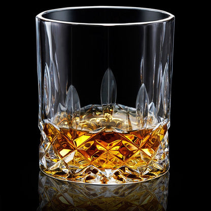 Eksklusive Krystal-Stil Whiskeyglas (300ml) – Geometrisk Design