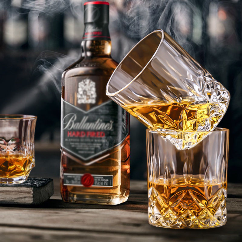 Eksklusive Krystal-Stil Whiskeyglas (300ml) – Geometrisk Design