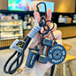 Cartoon Barbell Keychain for Sports Enthusiasts