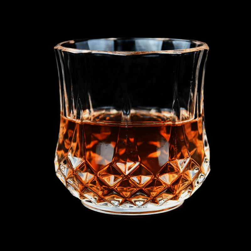 Eksklusive Krystal-Stil Whiskeyglas (300ml) – Geometrisk Design